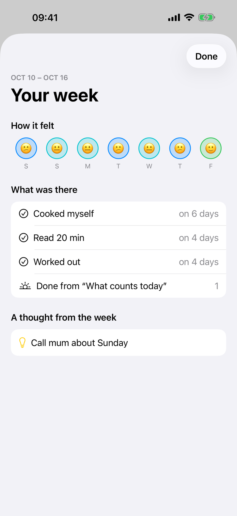 Your week